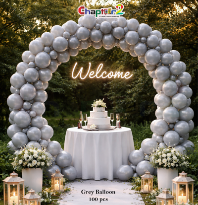 Grey Balloon Decoration Set (100 Pcs)