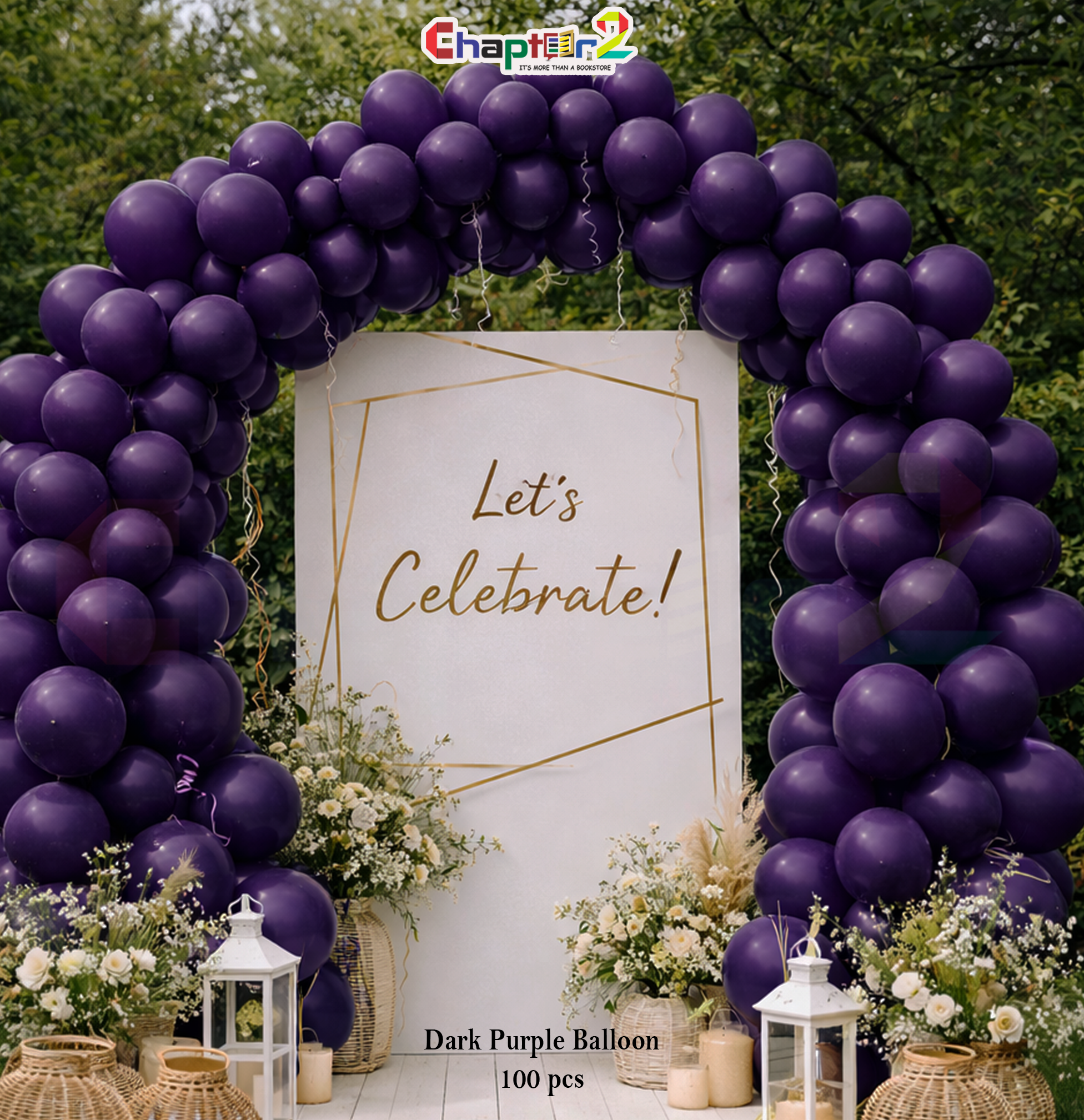 5401049b Dark Purple Balloon Pack – 100 Pieces