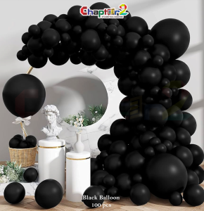 Black Balloon Pack – 100 Pieces Premium Party Decoration Balloons (12 Inch)