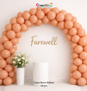Cameo Brown Balloon Pack – 100 Pieces Party Decoration Balloons (12 Inch)