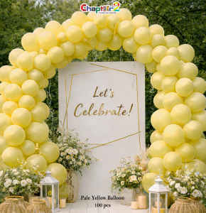 Pale Yellow Balloon Pack – 100 Pieces Party Decoration Balloons (12 Inch)
