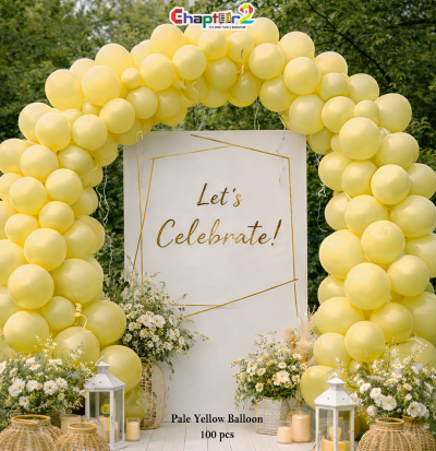 Pale Yellow Balloon Pack – 100 Pieces