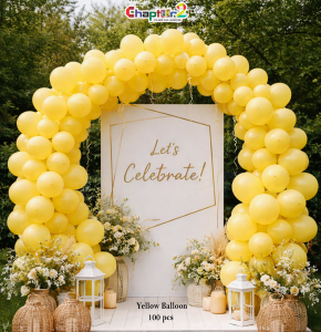 Yellow Balloon Pack – 100 Pieces Party Decoration Balloons (12 Inch)