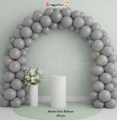 Smoke Grey Balloon Pack – 100 Pieces