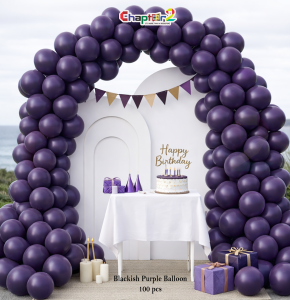 Blackish Purple Balloon Pack – 100 Pieces Party Decoration Balloons (12 Inch)