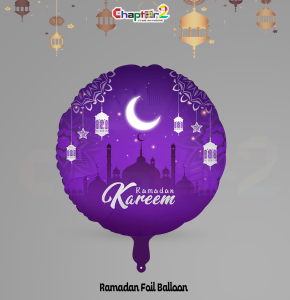 Purple Ramadan Kareem Foil Balloon – Moon & Lantern Islamic Ramadan Decoration