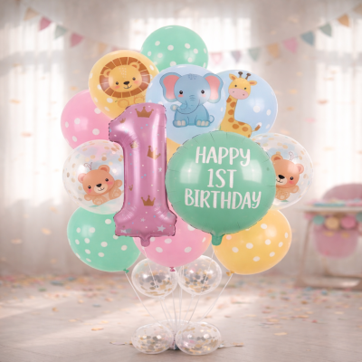 1st Birthday Balloon Theme