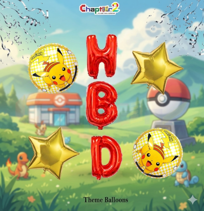 Pokémon Happy Birthday Balloon Set – Pikachu Theme Party Decorations