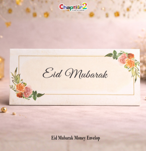 Eid Mubarak Floral Money Envelopes – Premium Eidi Cash Envelope Set (6 Inch) – 10 Pcs | Elegant Rose Design