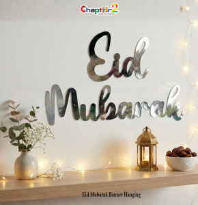 Eid Mubarak Acrylic Wall Hanging Décor – Elegant Islamic Wall Decoration