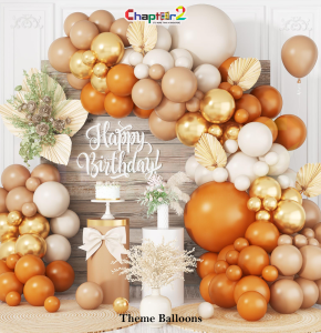 Luxury Neutral & Gold Balloon Arch Decoration Set for Birthday Celebrations