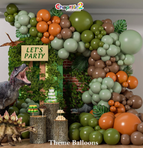 Dinosaur Theme Balloon Decoration Set – Jungle Safari Birthday Decor
