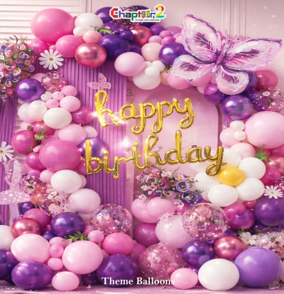Butterfly Garden Balloon Arch Decoration Set for Birthday Party