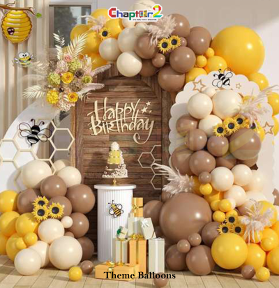 Honey Bee Theme Balloon Decoration Set for Kids Birthday Party