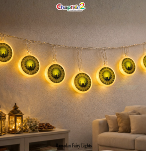 Ramadan Fairy Lights – Mosque Silhouette Round LED Lights
