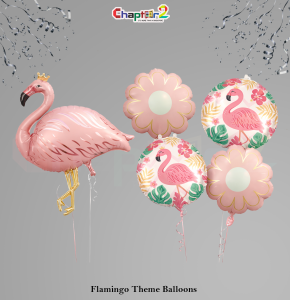 Flamingo Theme Balloon Decoration Set – Pink Floral Party Balloons Kit