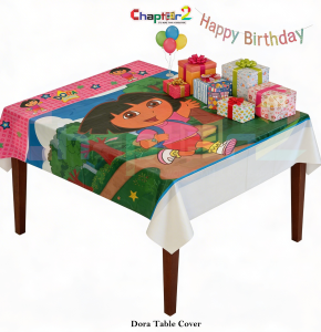 Dora the Explorer Birthday Table Cover 6x3 ft – Cartoon Theme Party Table Sheet for Kids Birthday Decoration