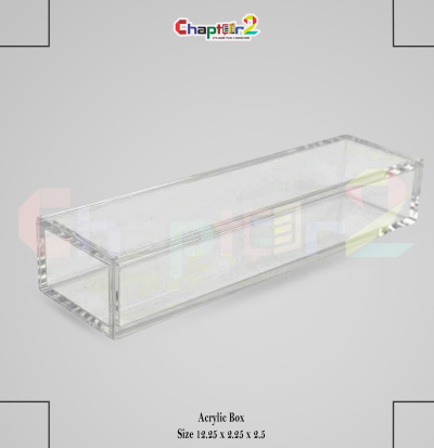 Premium Transparent Acrylic Scroll Box 12.25x2.25x2.5 Inches 2 12.25 x 2.25 x 2.5b