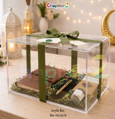 Transparent Acrylic Gift Box 18×15×12 Inch – 3mm Clear Acrylic Large Hamper Display Box