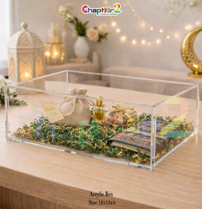 Transparent Acrylic Gift Box 18x15x4 Inch – 3mm Clear Acrylic Luxury Hamper Display Box