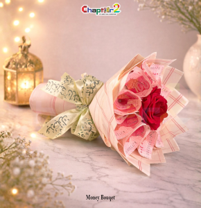 13 Inch 1000 PKR Money Bouquet Gift with Artificial Rose – Cash Bouquet for Eid, Birthday & Wedding Gift Pakistan