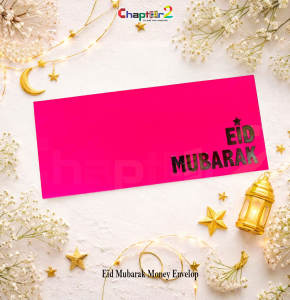 Hot Pink Eid Mubarak Money Envelope – 6 Inch Eidi Cash Envelope (Pack of 10) | Premium Foil Print