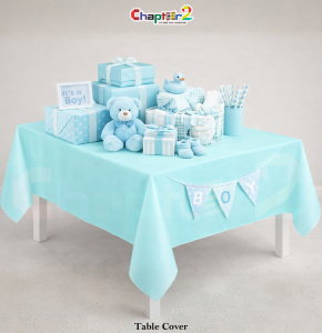 Sky Blue Table Cover 54x72 inches – Plain Party Table Sheet for Birthday & Event Decoration