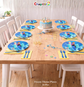 Frozen Theme Disposable Paper Plates 7x7 Inches – Birthday Party Plates Set (Pack of 10)