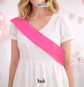 Plain Satin Sash Pink (32 Inch) – Party Celebration Sash for Custom Printing
