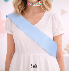 Plain Satin Sash Light Blue (32 Inch) – Custom Party Celebration Sash