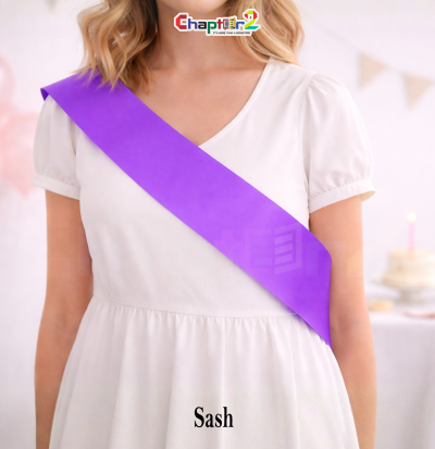 Plain Satin Sash Purple (32 Inch) – Custom Party Celebration Sash