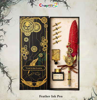 Luxury Red Feather Ink Pen