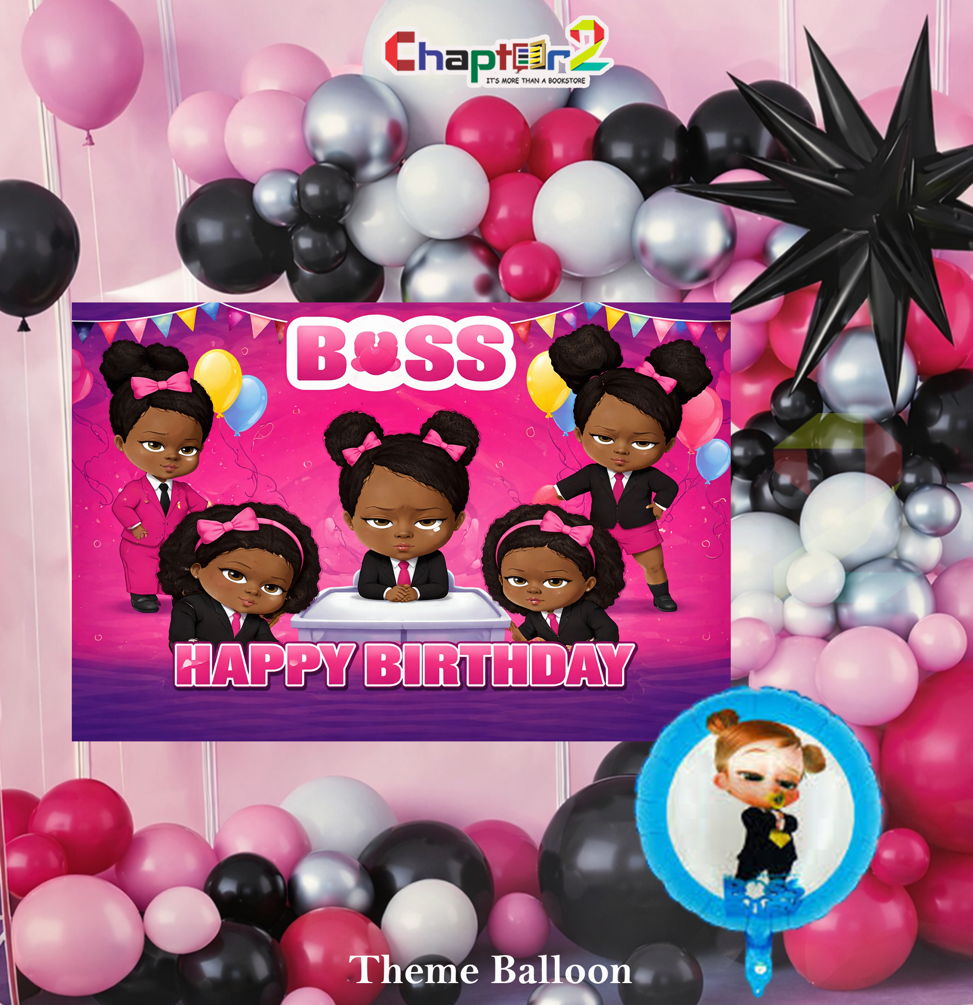 5401523a Boss Baby Girl Birthday Decoration Set