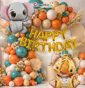 Jungle Safari Birthday Balloon Decoration Set – Animal Theme Party Decoration Kit for Kids