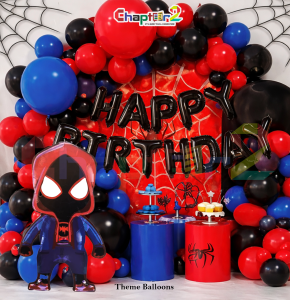 Spiderman Birthday Balloon Decoration Set – Superhero Theme Party Decoration Kit for Kids