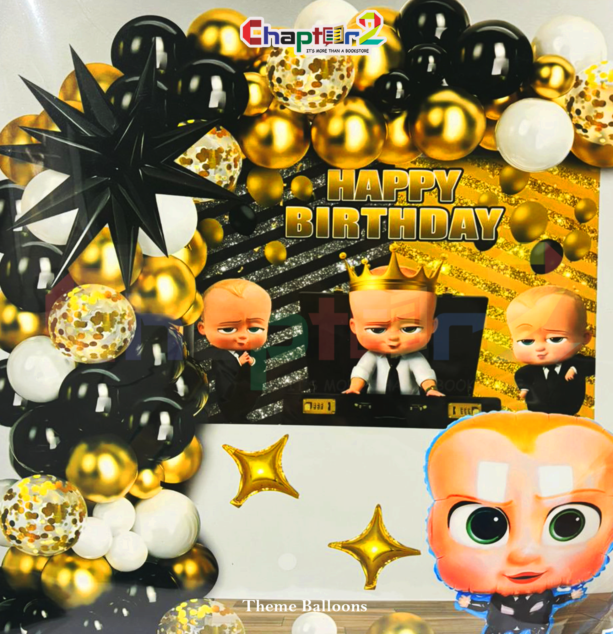 5401542a Boss Baby Birthday Theme Decoration Set