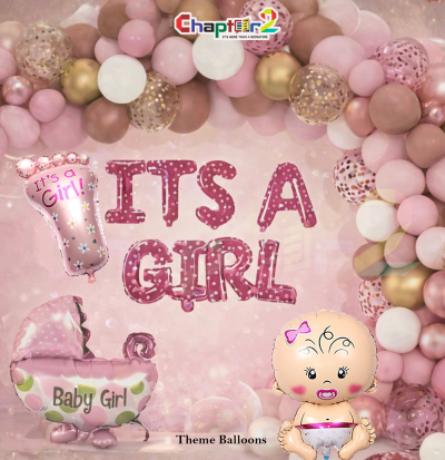 It’s A Girl Baby Shower Balloon Decoration Set