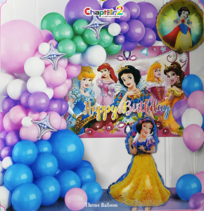 Disney Princess Birthday Decoration Kit – Princess Theme Balloon Party Set for Girls