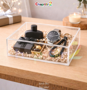Transparent Acrylic Gift Box 8×6×3 Inch – 3mm Clear Acrylic Hamper Display Box