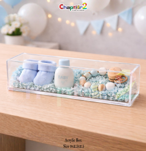 Transparent Acrylic Gift Box 9×2.5×2.5 Inch – 3mm Clear Acrylic Hamper Display Box