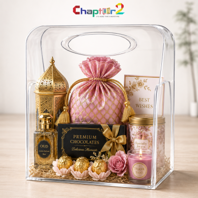 Transparent Acrylic Gift Box with Handle – 9 x 9 x 4.5 Inch Clear Packaging Box