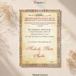 Customized Nikkah Contract with Frame – Islamic Marriage Certificate for Bride & Groom 💍 - a3