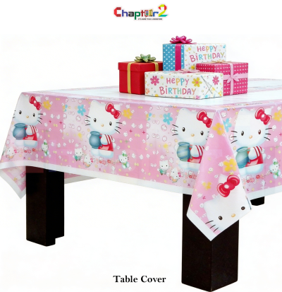 Hello Kitty Birthday Party Table Cover (6x3 Feet) – Kids Theme Plastic Table Cloth Pakistan