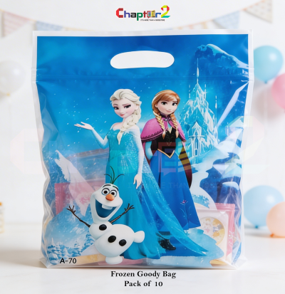 Frozen Theme Goody Bags Pack of 10 – 10 x 6.5 Inches Elsa Anna Birthday Party Favor Bags