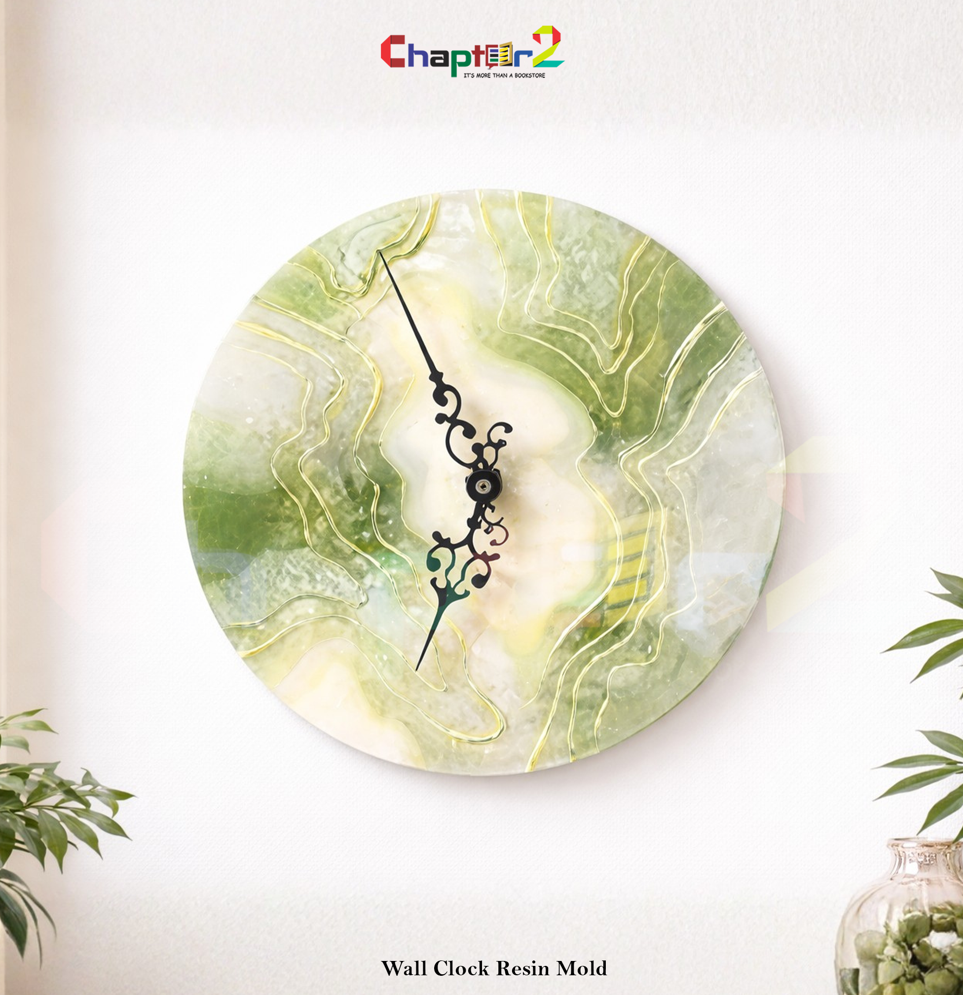 5303282a Topographic Wall Clock Resin Mold Kit for wall clock casting.
