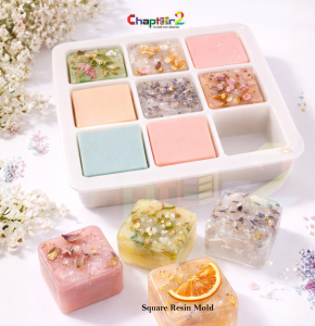 Square Silicone Resin Mold Grid | Multi-Cavity Epoxy Mold for Coasters, Trinkets & Mini Storage Blocks