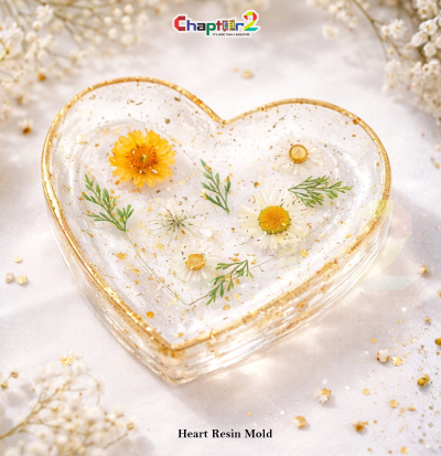 Heart Shape Resin Mold | Silicone Epoxy Mold for DIY Jewelry Tray, Organizer & Decorative Crafts