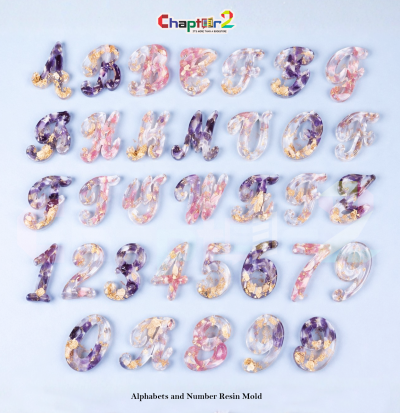 Alphabet & Number Resin Mold | Script Letter Silicone Mold for Keychains, Name Tags & DIY Epoxy Crafts