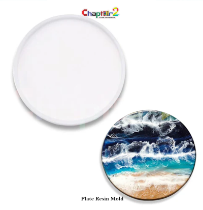 Round Plate Resin Mold 10 Inch | Silicone Tray Mold for Epoxy Art, Serving Plates & DIY Crafts
