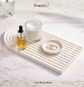 13 Inch Arch Pattern Silicone Resin Tray Mold | Large Ribbed Epoxy Mold for Serving Tray, Decor & Organizer